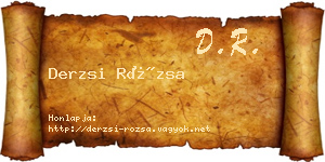 Derzsi Rózsa névjegykártya