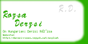 rozsa derzsi business card